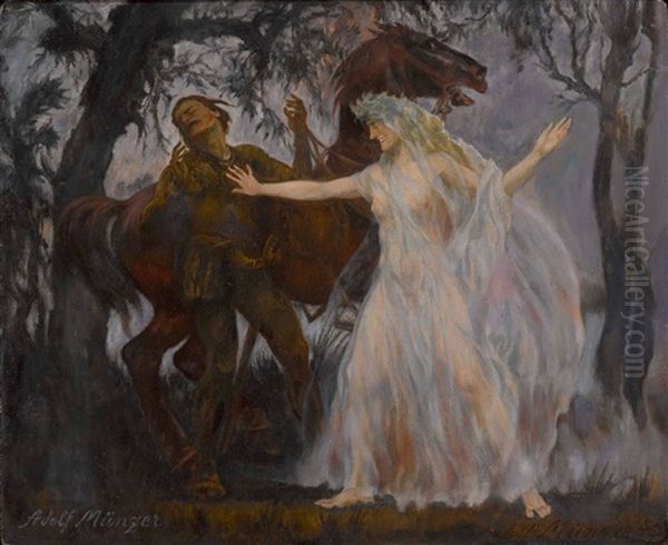 Ritter Olaf Oil Painting by Adolf Muenzer