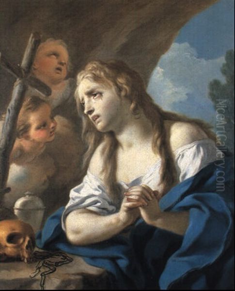 Maddalena Penitente Oil Painting by Francesco de Mura