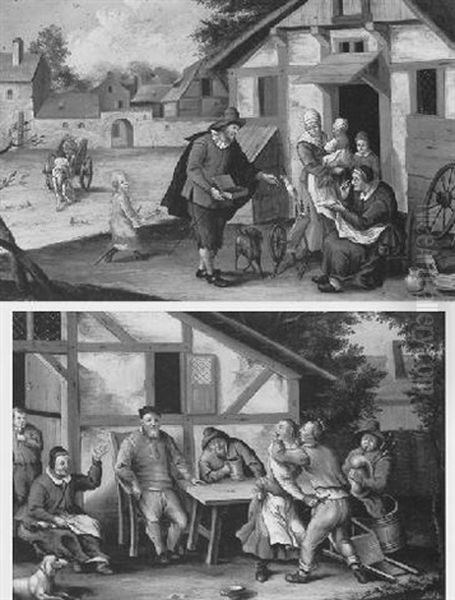 Traveling Spectacle Seller Oil Painting by Emanuel Murant