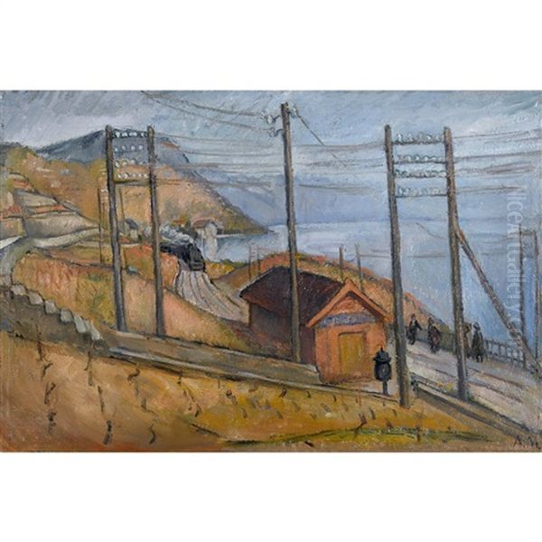 Herbstliche Landschaft Am Genfersee Oil Painting by Albert Muret