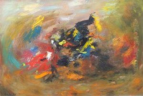 Storms Oil Painting by Emile ( Jean Baptiste Philippe) Bin