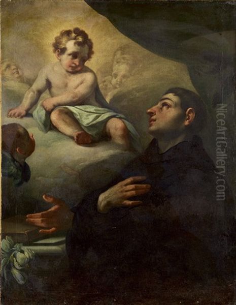 Heiliger Antonius Und Der Engel Oil Painting by Bartolome Esteban Murillo