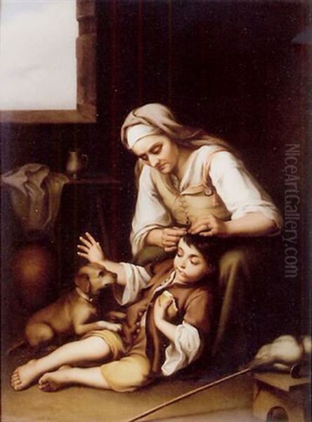 La Toilette Oil Painting by Bartolome Esteban Murillo