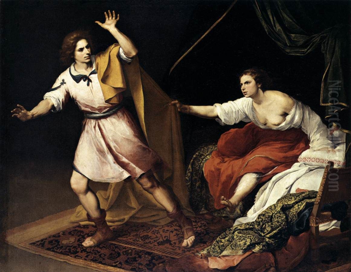 Joseph And Potiphar's Wife Oil Painting by Bartolome Esteban Murillo