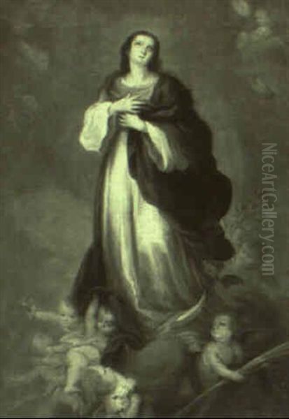 Assumption Of The Virgin Oil Painting by Bartolome Esteban Murillo