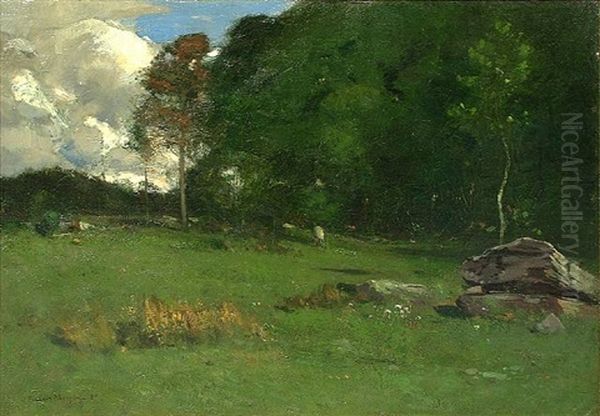 Breezy Morning-lion Rock, Cornwall Oil Painting by John Francis Murphy