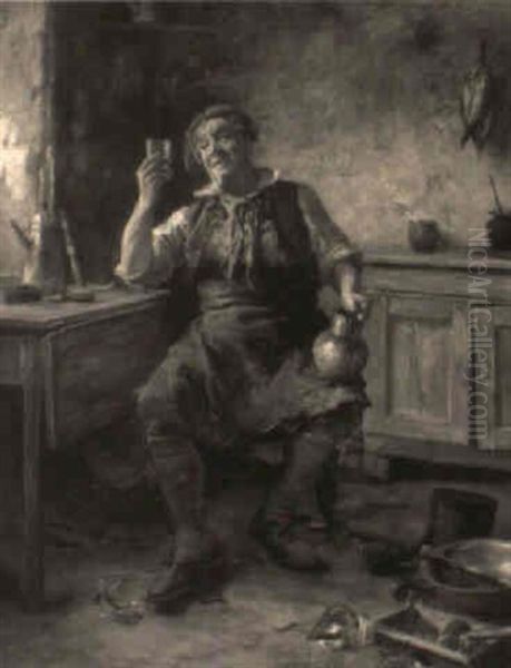 Feierabend Oil Painting by Francis Sydney Muschamp