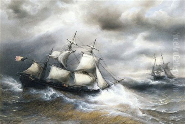 The Independance Rounding Cape Horn Oil Painting by Francois-Etienne Musin
