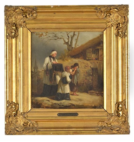 Le Viatique Oil Painting by Alfred van (Jacques) Muyden