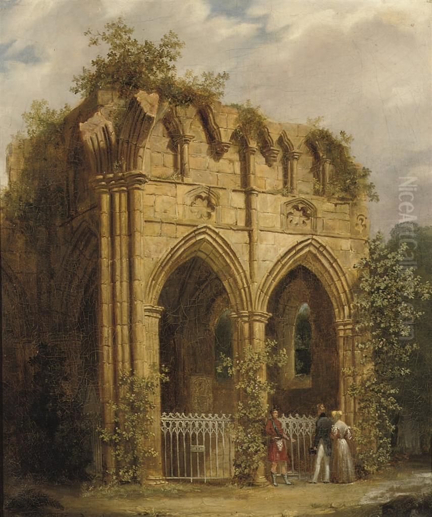 At The Ruin Oil Painting by Valentin Bing