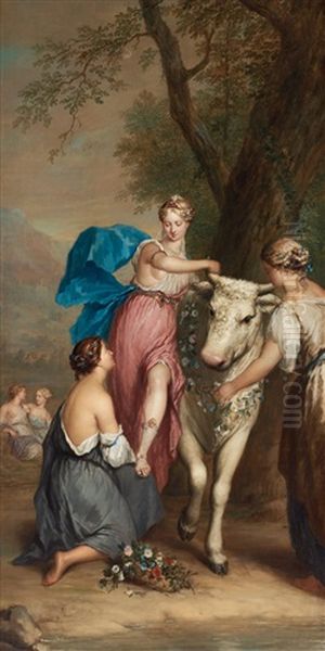 Europa Och Tjuren Oil Painting by George Van Der Myn