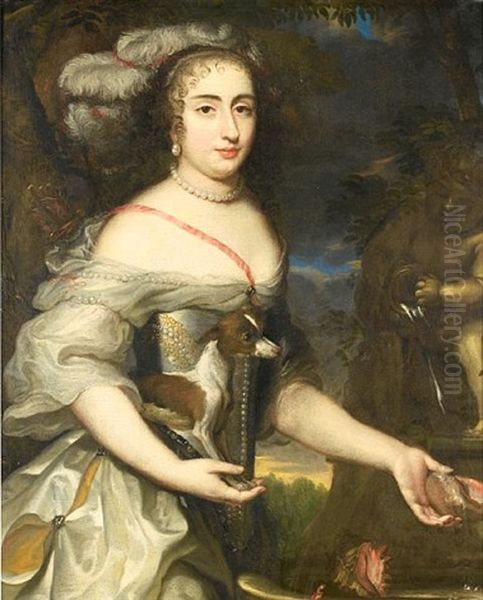 Portrait Of A Lady, As Diana Oil Painting by Jan Mytens