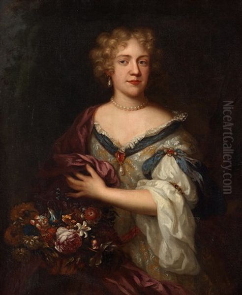 Hedvig Lovisa Horn Af Bjorneborg (1655-1715) Oil Painting by Martin Ii Mytens