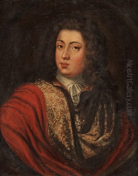 Portrait Probably Depicting Clas Bonde (1664-1726) Oil Painting by Martin Ii Mytens