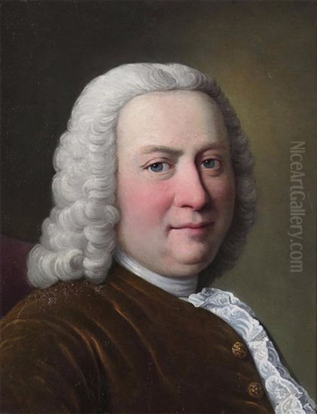 Portrait Of A Gentleman Traditionally Thought To Be Johann Sebastian Bach Oil Painting by Martin Ii Mytens