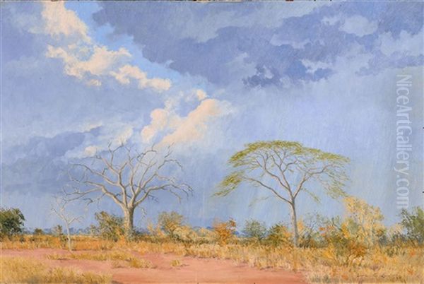Bushveld Scene Oil Painting by Martin Ii Mytens