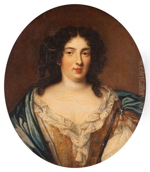 Kvinnoportratt, Brostbild Oil Painting by Martin Ii Mytens