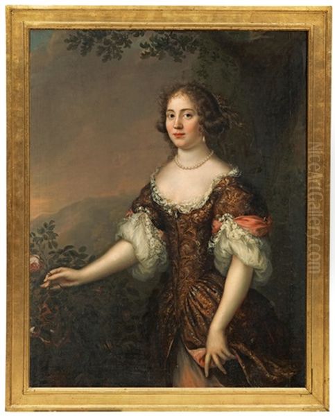 Portratt Forestallande Grevinnan Katarina Charlotta Oxenstierna Af Korsholm Och Wasa Oil Painting by Martin Ii Mytens