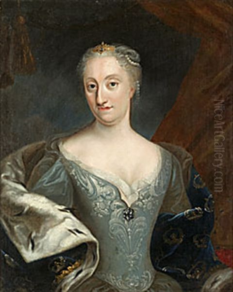 Drottning Ulrika Eleonora D.y Oil Painting by Martin Ii Mytens