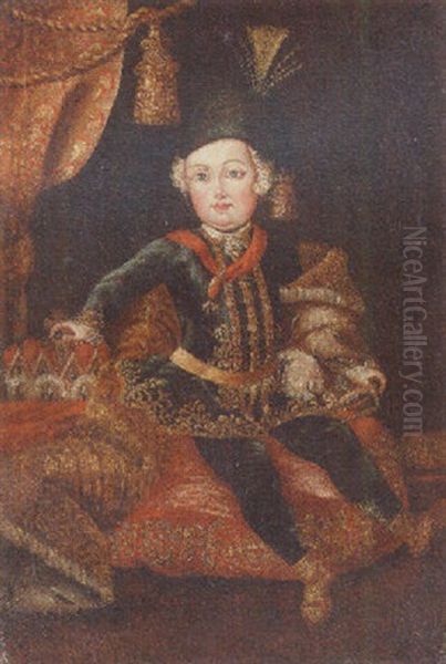 Portrait Of A Hapsburg Prince Wearing The Order Of The Golden Fleece Oil Painting by Martin Ii Mytens