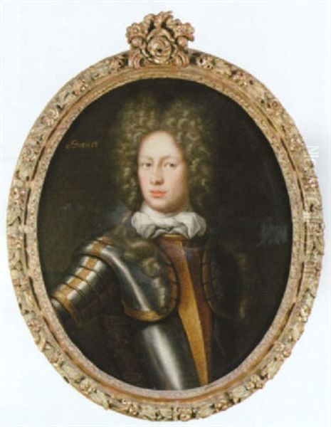 Portratt Forestallande Ryttmastare Gosta Drake Avbildad Vid 17 Ars Alder Oil Painting by Martin Ii Mytens