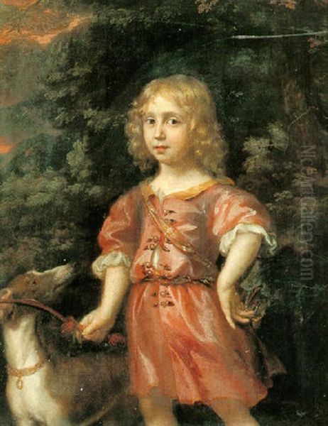 Portrait Of A Young Boy As A Hunter Oil Painting by Martin Ii Mytens