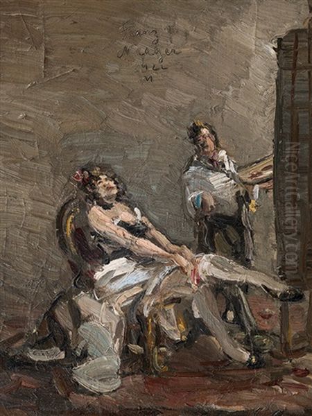 Im Atelier Oil Painting by Franz Naager