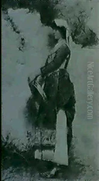 The Death Of Pergolesi Oil Painting by Gustavo Nacciarone