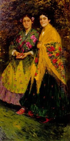Les Bohemiennes Oil Painting by Sigismund Nagy