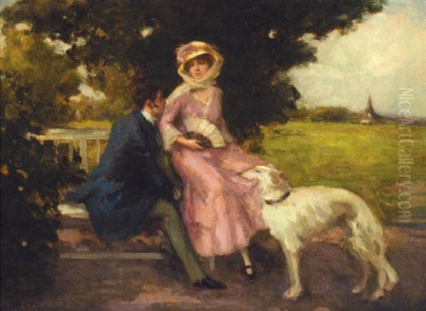 The Trysting Place Oil Painting by Vilmos Nagy