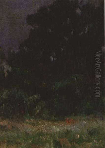 Rainy Season Oil Painting by Tsune Nakamura