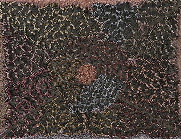 Bush Banana Dreaming Oil Painting by Eunice Napangardi