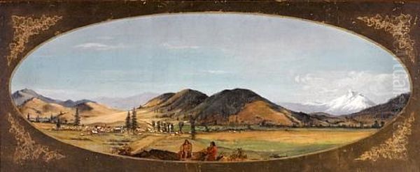 View Of Yreka, California Oil Painting by Ernest Narjot