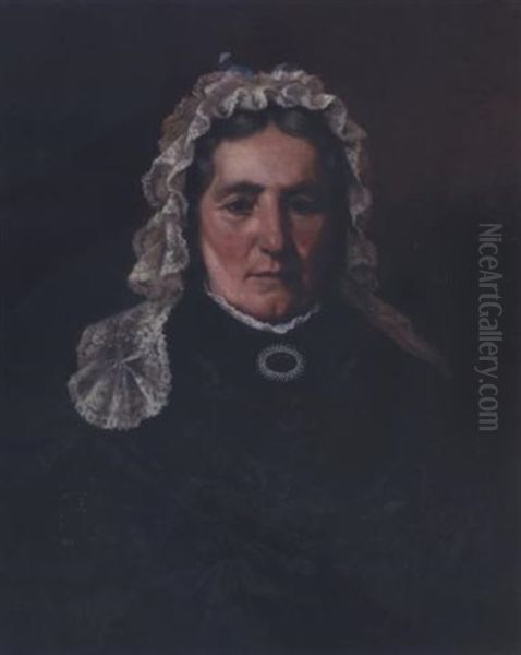 A Portrait Of Mrs. John B.r. Cooper (maria Geronima Encarnacion Vallejo) Oil Painting by Ernest Narjot
