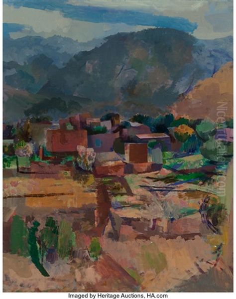 View Of Ranchos Oil Painting by Willard Nash