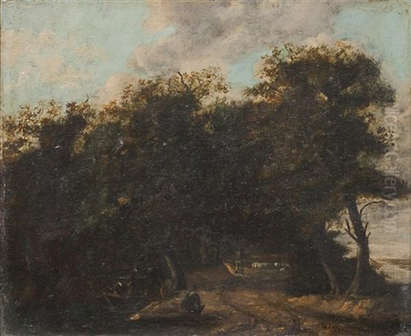 Road Through The Wood Oil Painting by Patrick Nasmyth