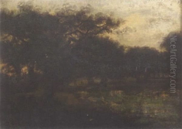 Landscape At Dusk Oil Painting by Patrick Nasmyth