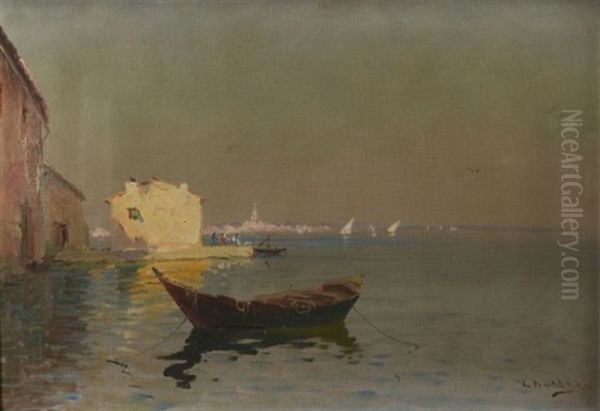 Barque A Martigues Oil Painting by Louis Nattero