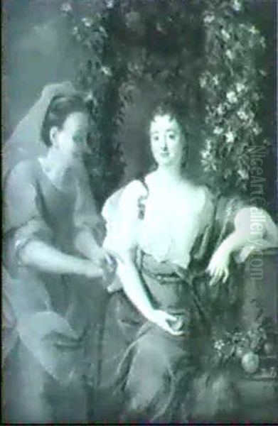 Vertumne Et Pomone Oil Painting by Marc L'Ancien Nattier