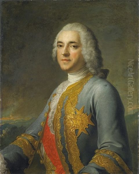 Bildnis Des Comte D'argenson Oil Painting by Jean Marc Nattier