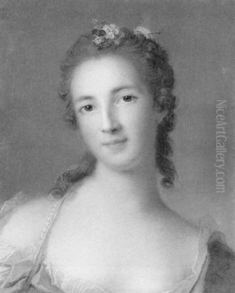Portrait En Buste De Louise Henriette De Bourbon Conti, Duchesse D'orleans Oil Painting by Jean Marc Nattier