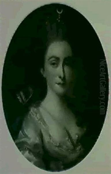 Portrait Of A Woman As Diana Oil Painting by Jean Marc Nattier