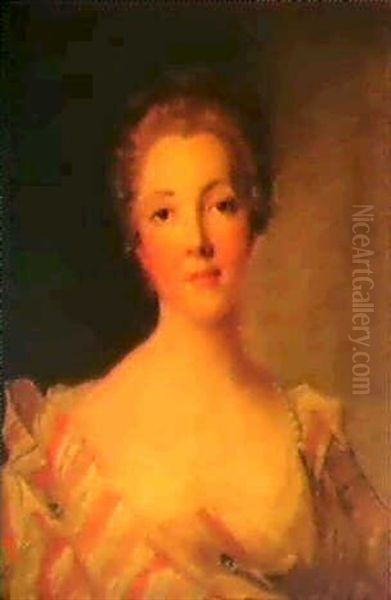 Portrait De Madame Dupin Oil Painting by Jean Marc Nattier