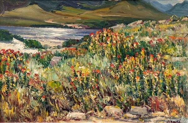 The Palmiet River Oil Painting by Pieter Hugo Naude