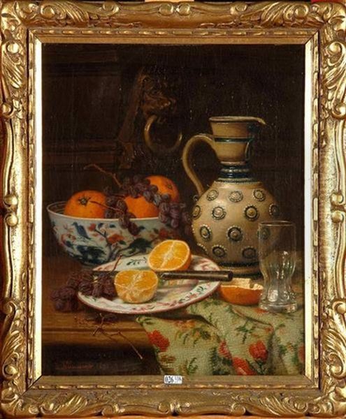 Nature Morte Aux Fruits Oil Painting by Joseph Nauwens