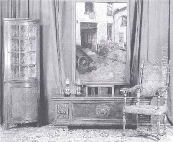 Rue Antoine Clesse A Mons Oil Painting by Arthur Navez