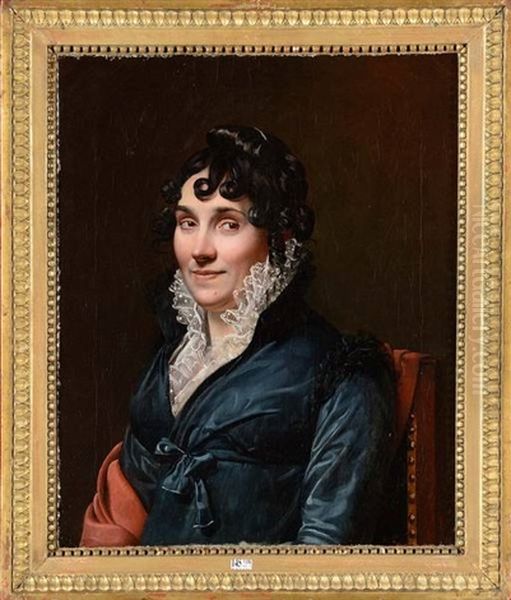 Portrait D'une Dame De Qualite De La Famille Hemptinne Oil Painting by Francois-Joseph Navez