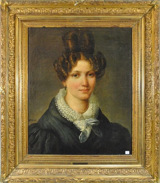 Portrait De Jeune Femme Oil Painting by Francois-Joseph Navez