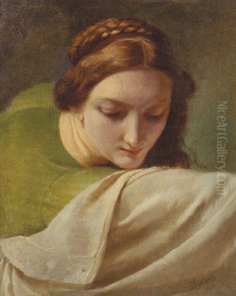 A Classical Beauty Oil Painting by Francois-Joseph Navez