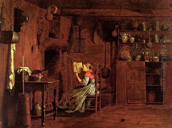 Portrait Of The Artist's Son Auguste Oil Painting by Francois-Joseph Navez